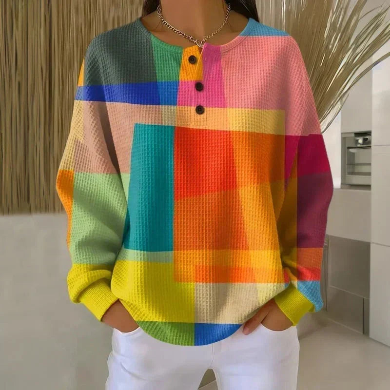 Consuelo | Double-Layer Waffle Sweater