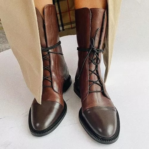 Patent Toe Leather Boots | Sara™