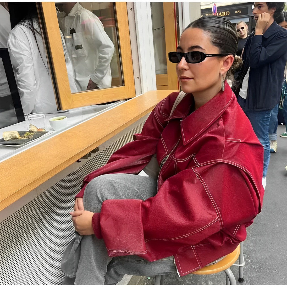 Red Oversized Jacket