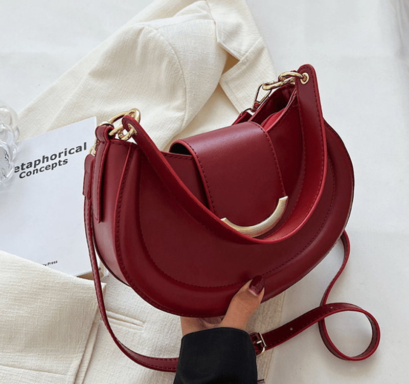 My | Half-moon crossbody bag with chain
