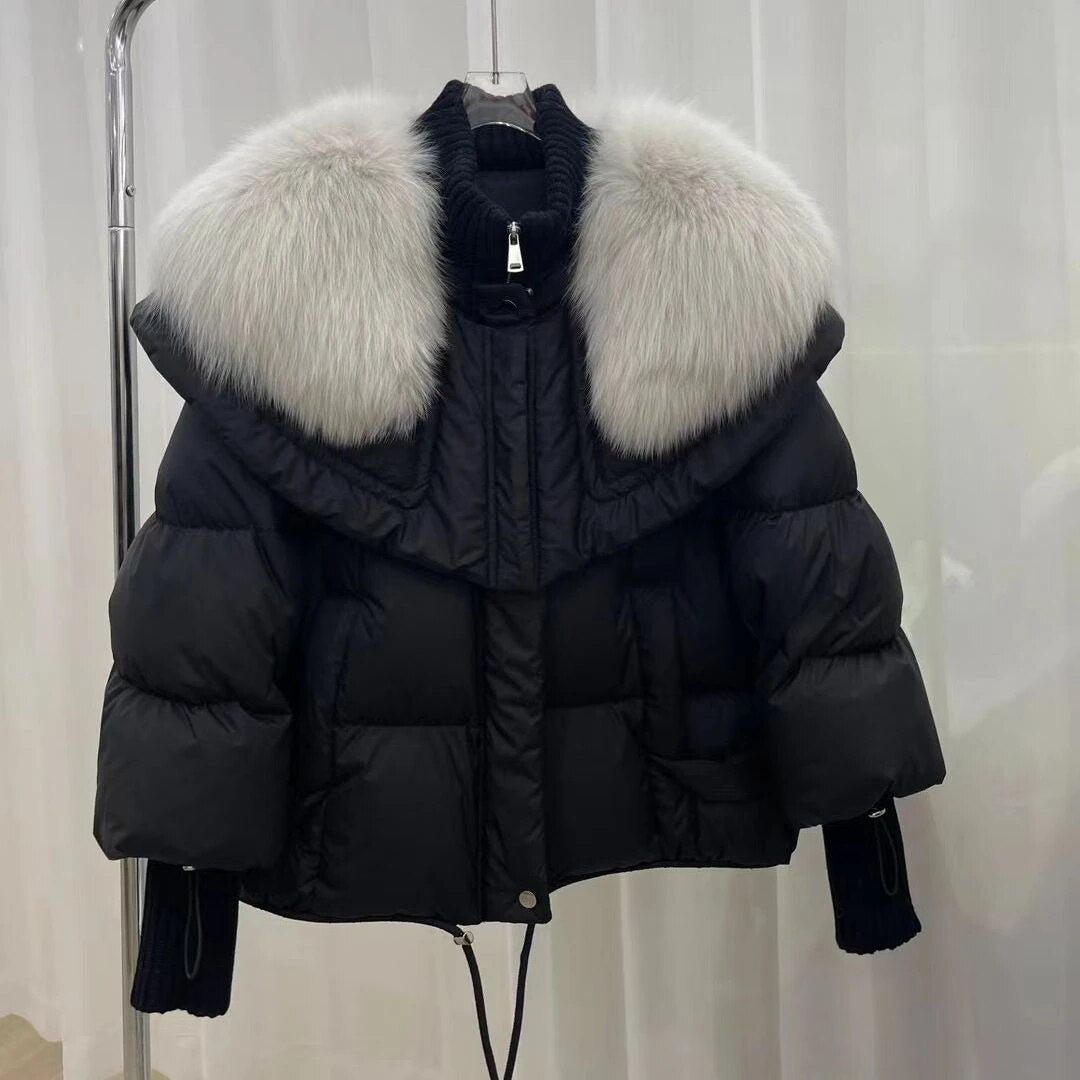 Lucie Down Jacket with Faux Fur