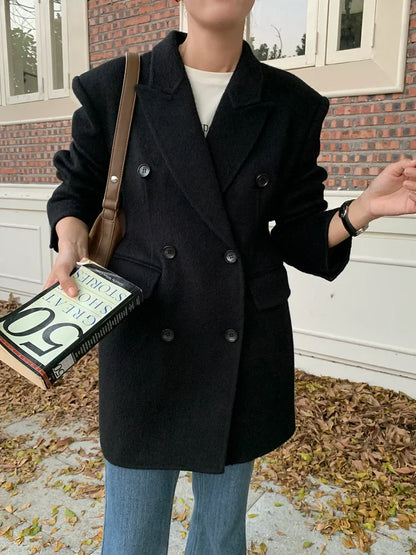 Wool Button-Down Blazer