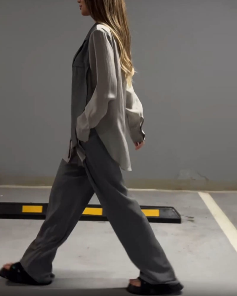 Urban Mosaic: Patchwork Shirt and Pants Set
