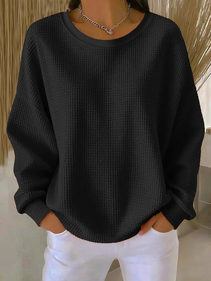 Nuria | Classic Waffle Sweater