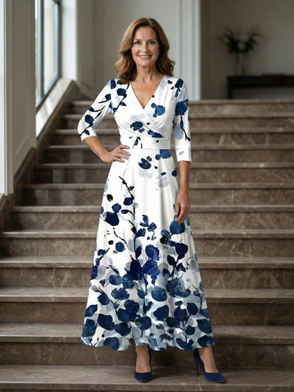 Andrea | Midi Dress with Wrap Neckline