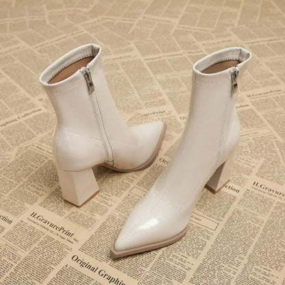 Patent Leather Heeled Boots | Milan™