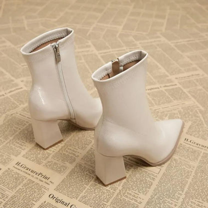 Patent Leather Heeled Boots | Milan™