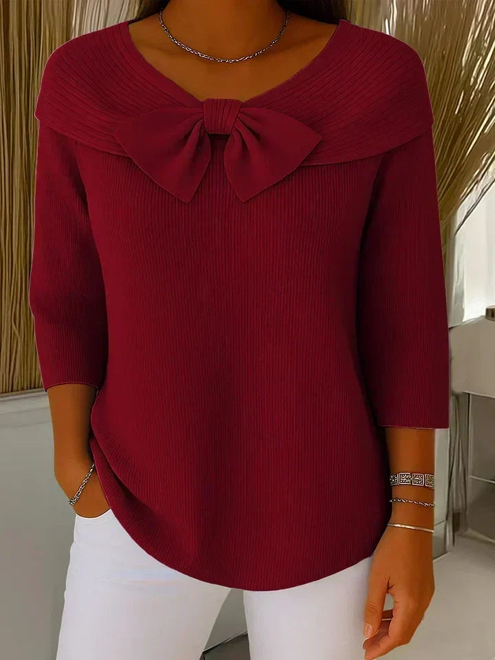 Trinidad | Bow-Detail Crewneck Sweater