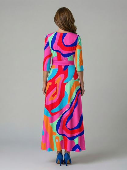 Andrea | Midi Dress with Wrap Neckline