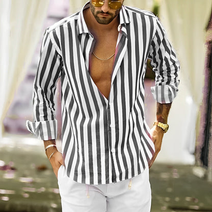 Greyson - Comfortable men's striped summer shirt