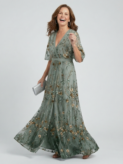 Valeria | Floral halter maxi dress