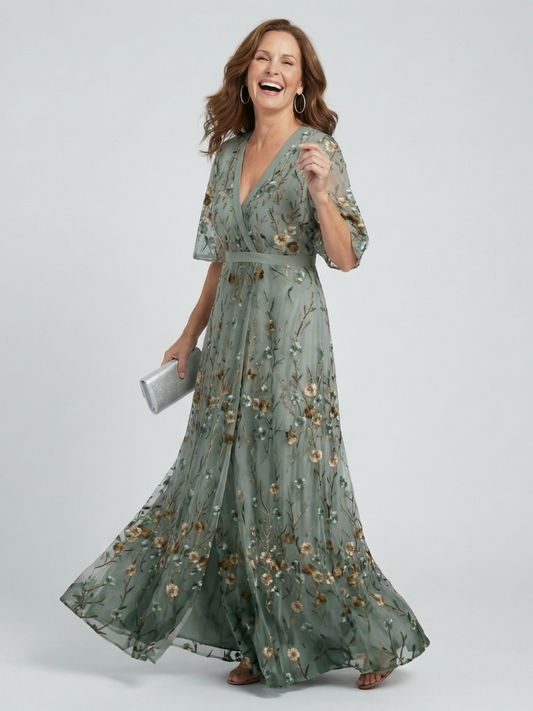 Valeria | Floral halter maxi dress