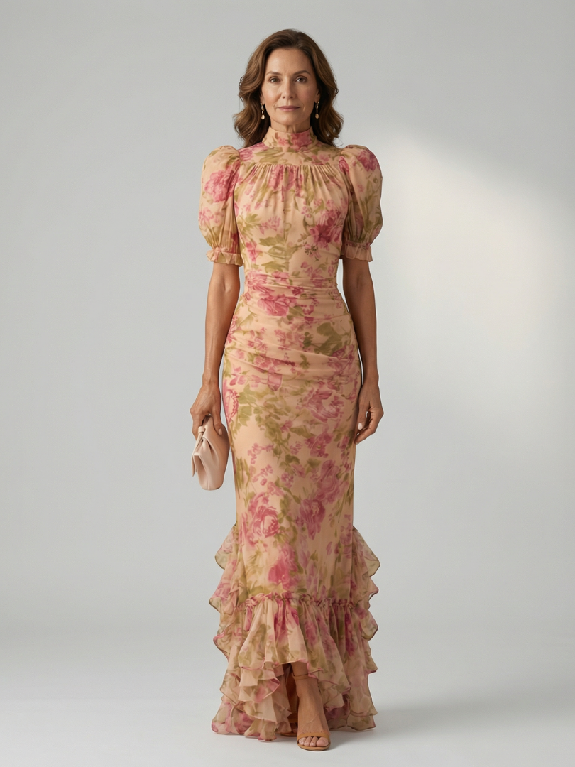 Elena | High-neck maxi dress