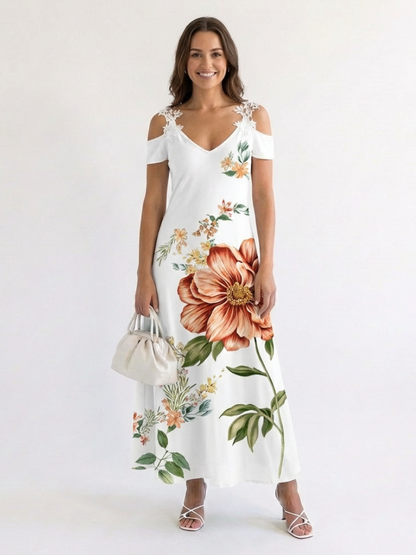 Sofia - Off-the-shoulder floral print maxi dress
