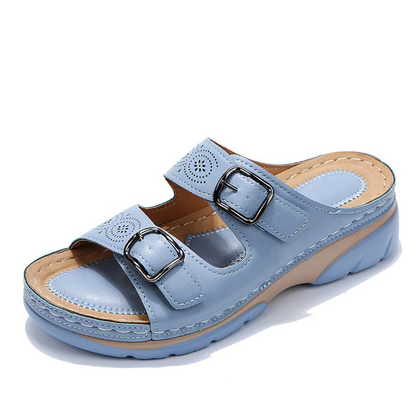 Helena | Women's orthopedic sandals with double buckle and open design