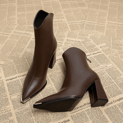 Leather heeled boots | Elombe™