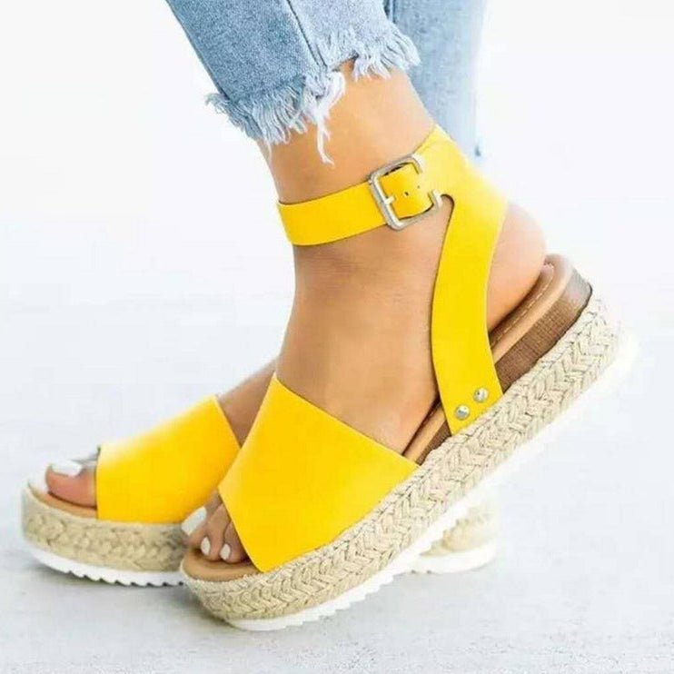 Amelia | Women's spring platform sandals with buckle
