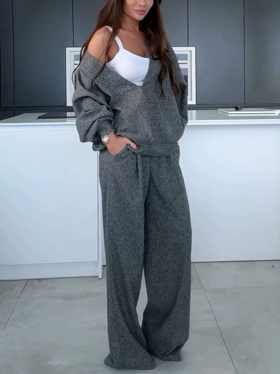 Aspen V-Neck Two-Piece Set