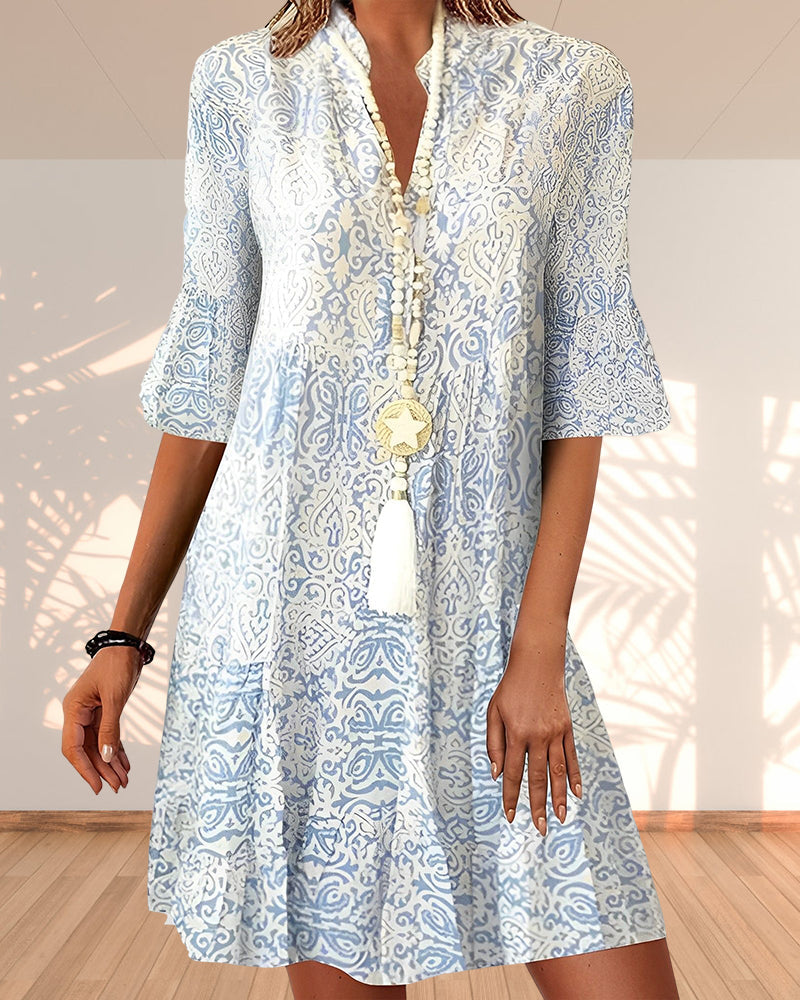 Calindra | Women's short-sleeve mini dress | Summery