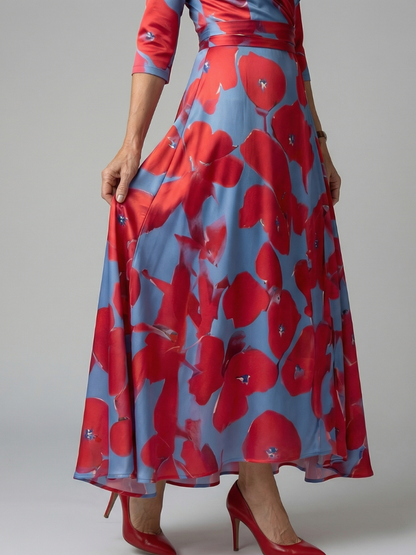 Andrea | Midi Dress with Wrap Neckline