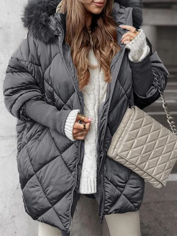 Women's Winter Zip-Up Jacket Set
