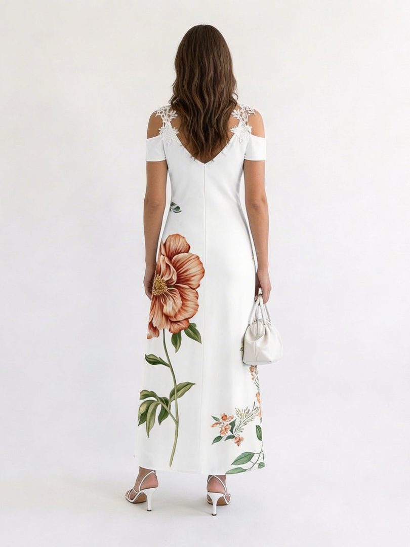 Sofia - Off-the-shoulder floral print maxi dress