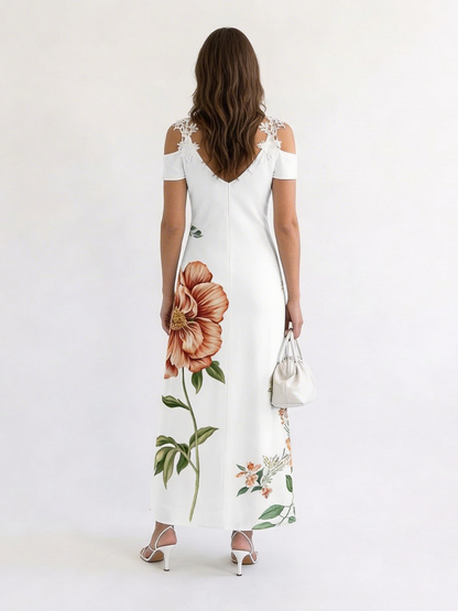 Sofia - Off-the-shoulder floral print maxi dress