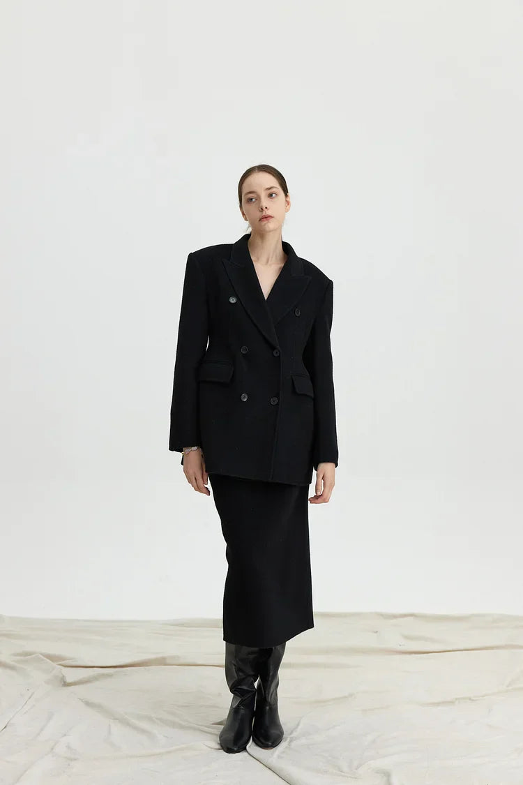 Wool Button-Down Blazer