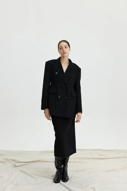 Wool Button-Down Blazer