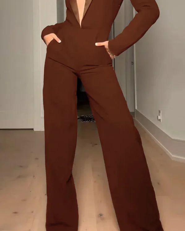 V-Neck Jumpsuit