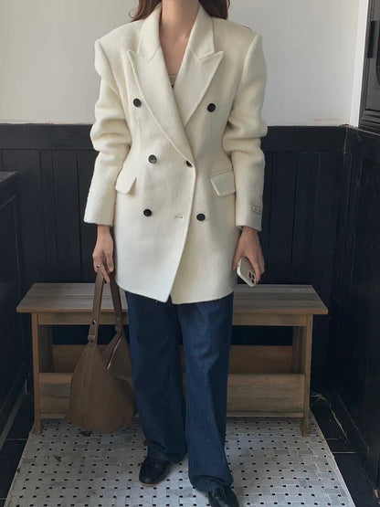 Wool Button-Down Blazer
