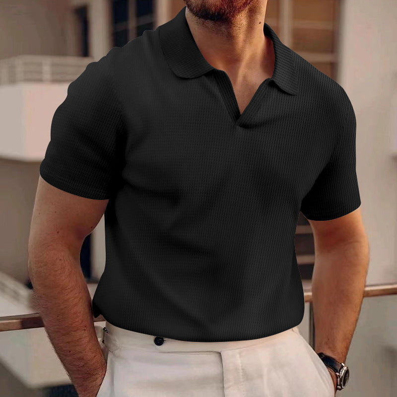 Edward - Men's Casual Waffle Polo