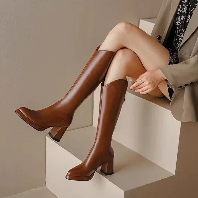 Carla™ | Leather tall boots