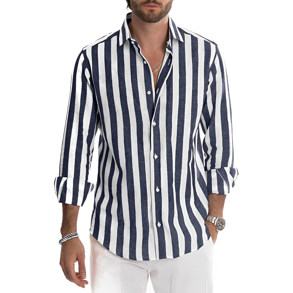 Greyson - Comfortable men's striped summer shirt
