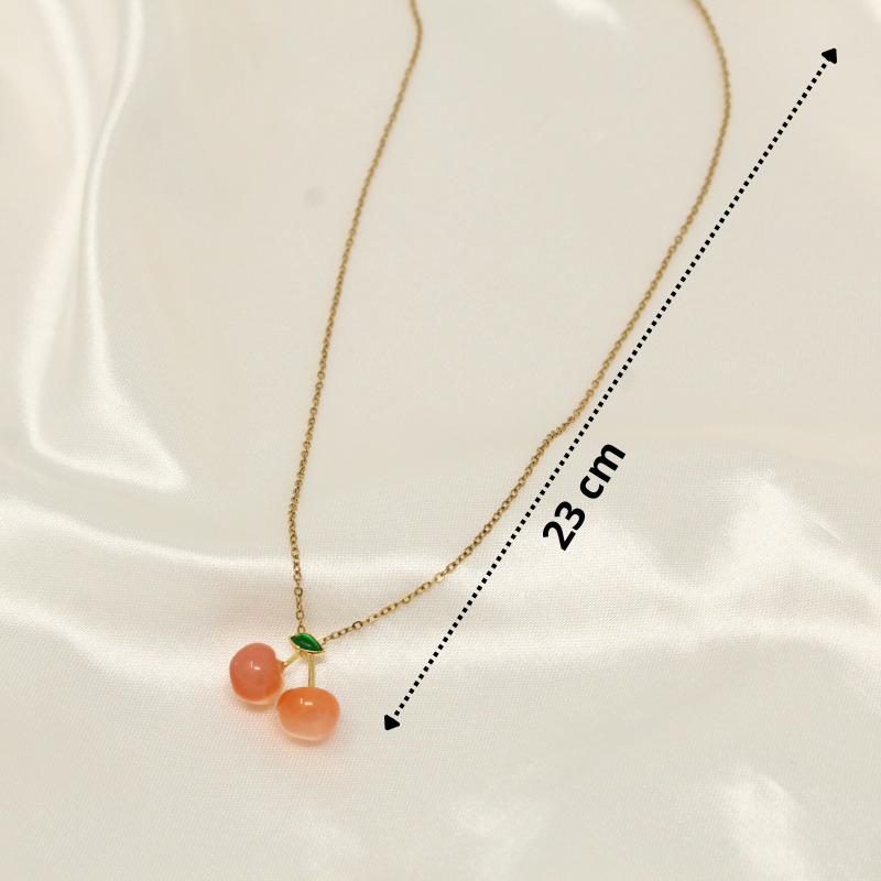 Cherry Peach Necklace
