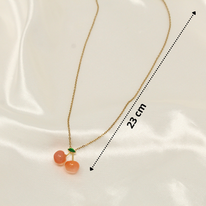 Cherry Peach Necklace