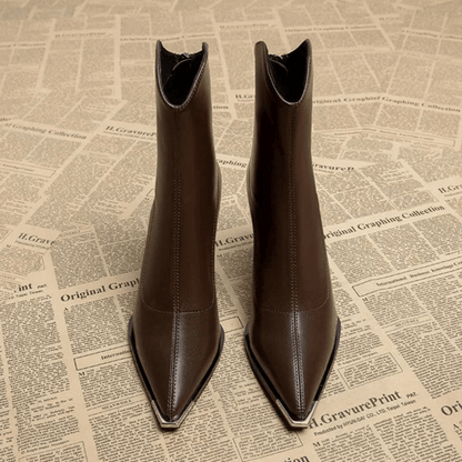 Leather heeled boots | Elombe™