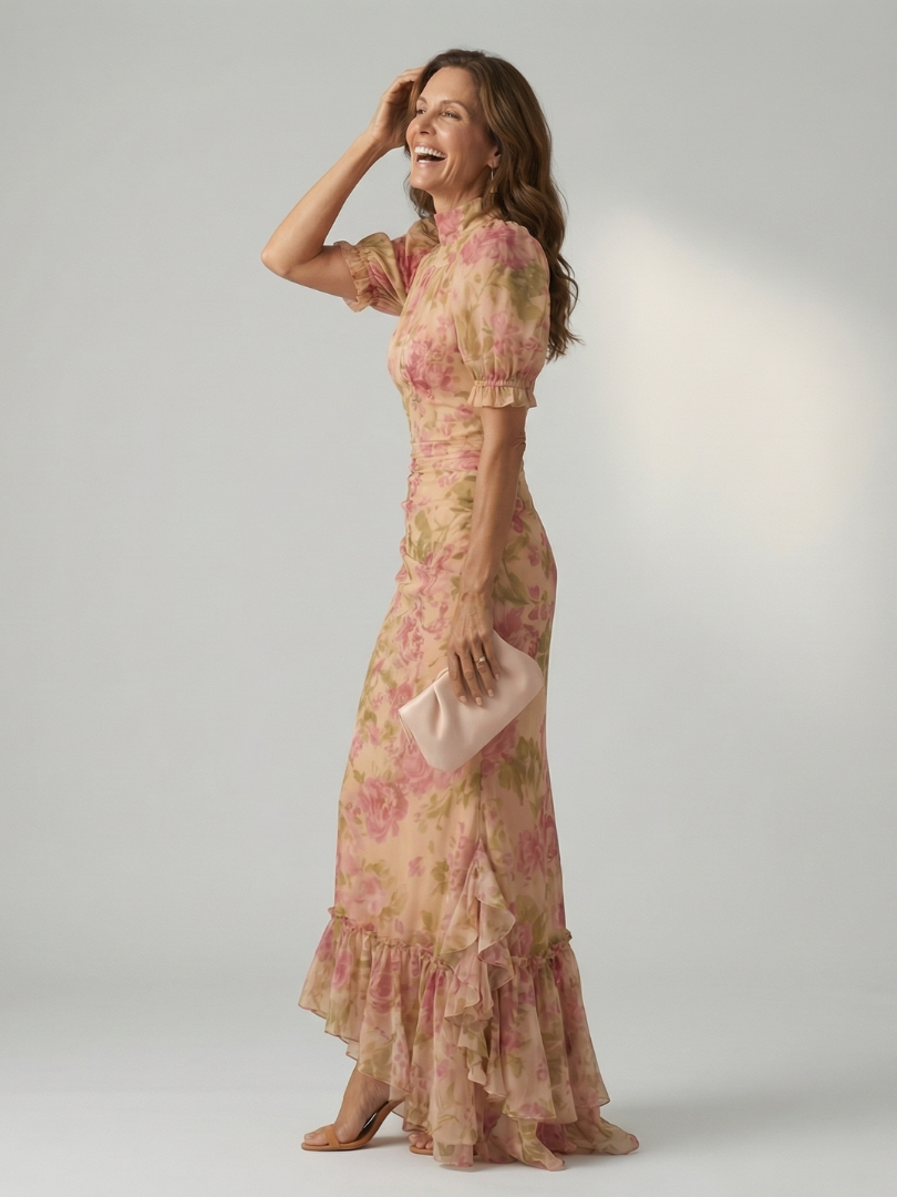 Elena | High-neck maxi dress
