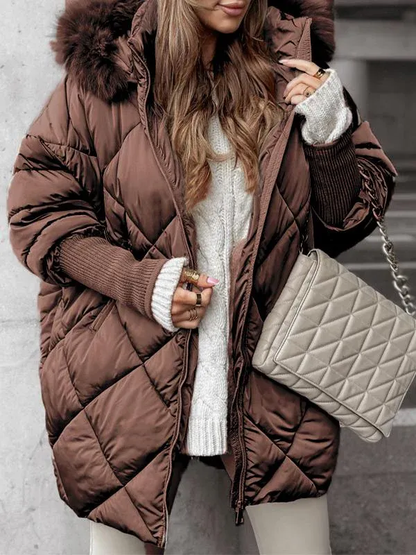 Women's Winter Zip-Up Jacket Set