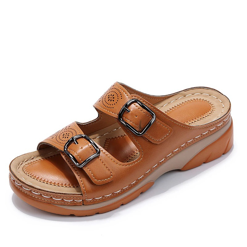Helena | Women's orthopedic sandals with double buckle and open design