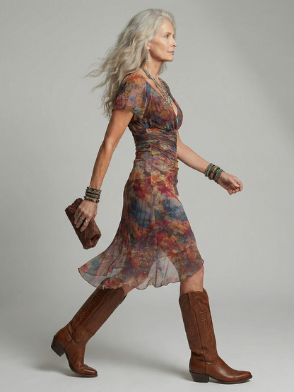 Paola - Halter Midi Dress