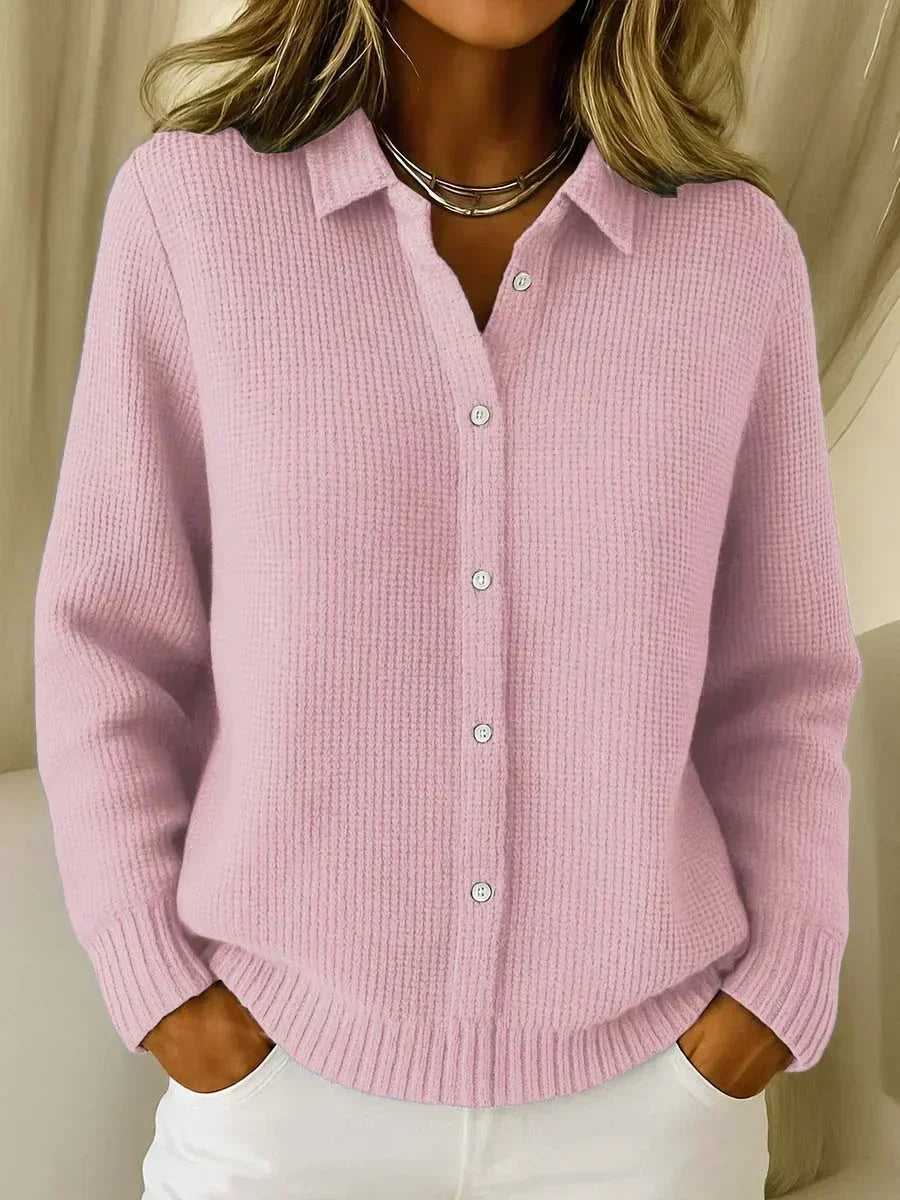 Carmela | Textured Knit Button-Up Jacket