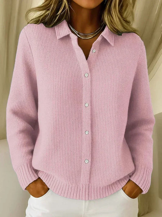 Carmela | Textured Knit Button-Up Jacket