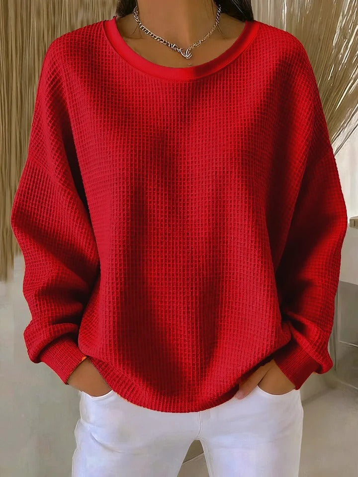 Nuria | Classic Waffle Sweater
