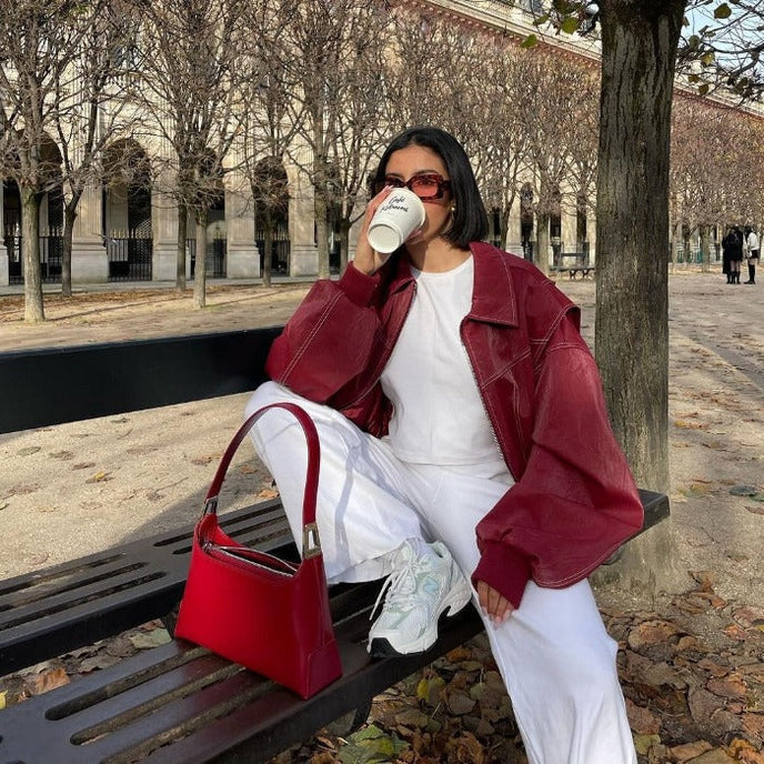Red Oversized Jacket