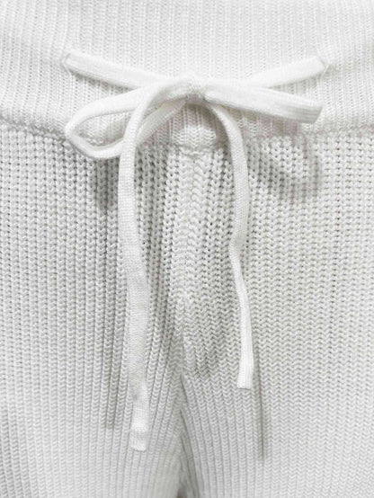 Wide-Sleeve Sweater and Knit Pants Set