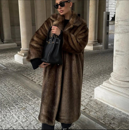 Lucy - Luxurious Faux Fur Long Coat