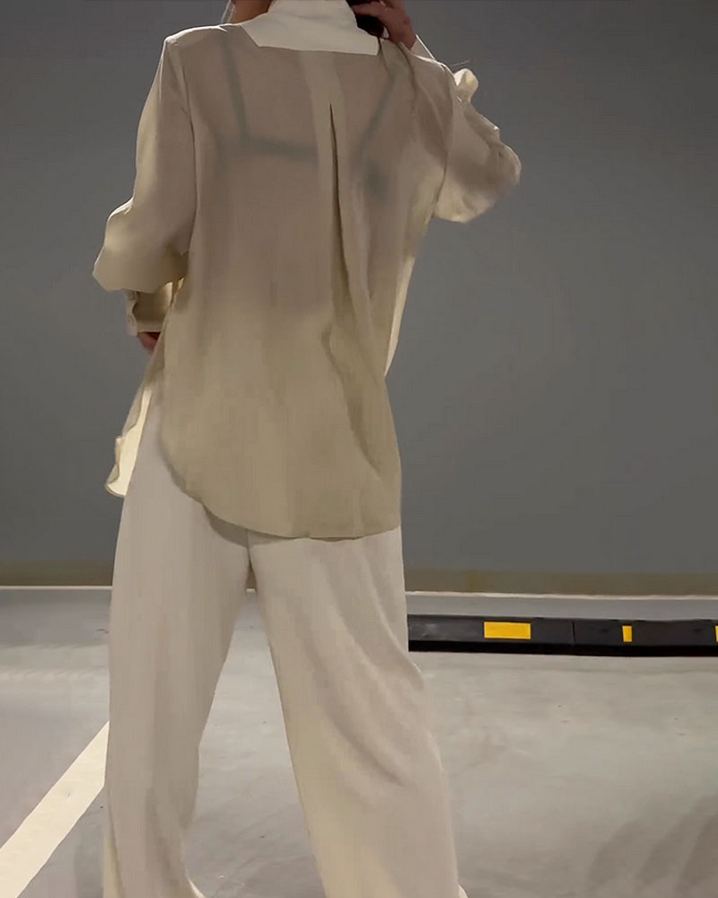 Urban Mosaic: Patchwork Shirt and Pants Set