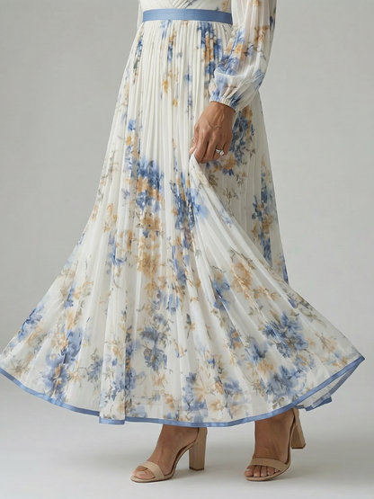 Natalia - Pleated wrap midi dress