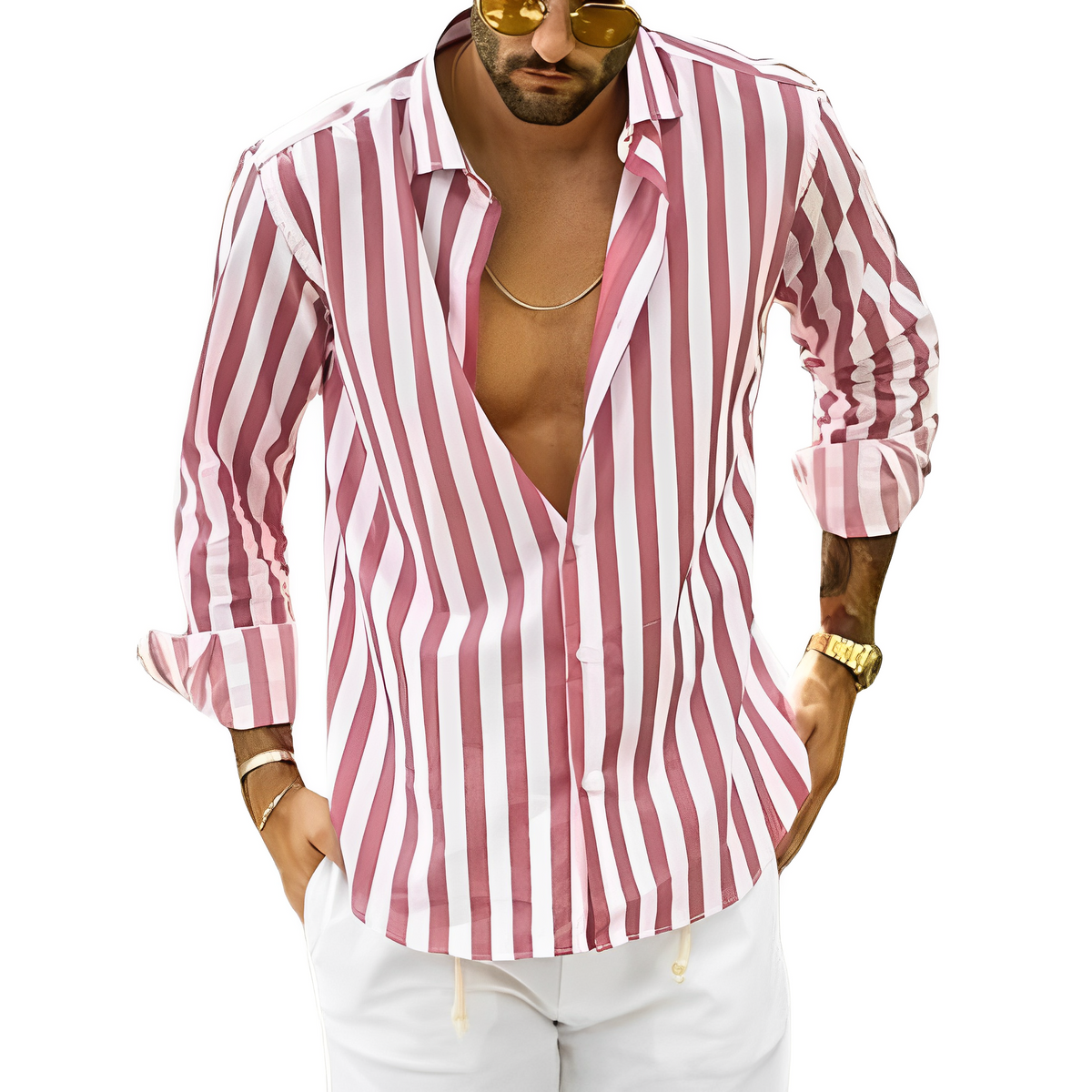 Greyson - Comfortable men's striped summer shirt
